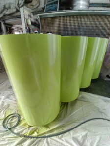 Aero Styl Centre De Formation Aerographie Angers Maine et loire devanture de comptoir imprimé en 3D et peint au pistolet