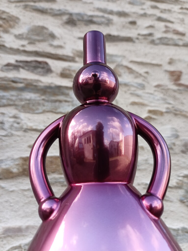 Décor 1 Max - mise en peinture chrome candy, d'une sculpture imprimé en résine, bigouden