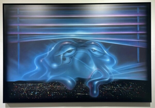 Réalisation à l'aérographe d'un tableau de l'artiste Flora MOTTINI, d'après œuvre numérique